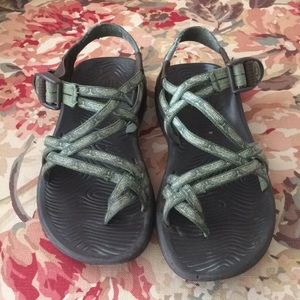 Chaco Green Strappy Sandals